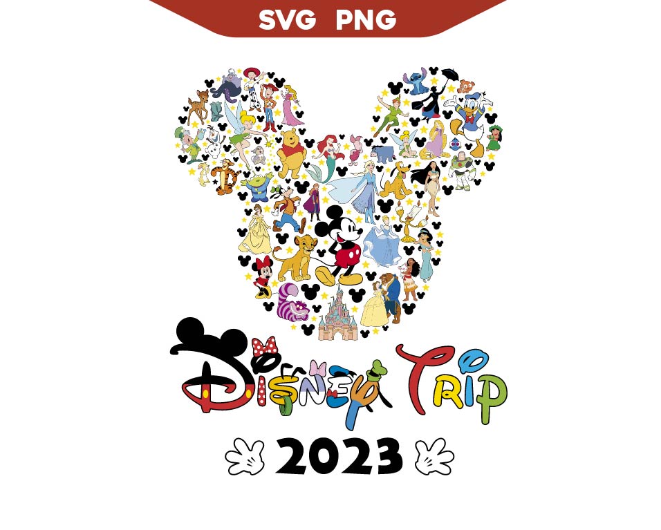 Mickey Adventure Svg, Disney Trip Characters Svg Png