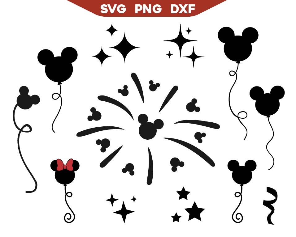 Mickey Mouse Fireworks Svg Bundle