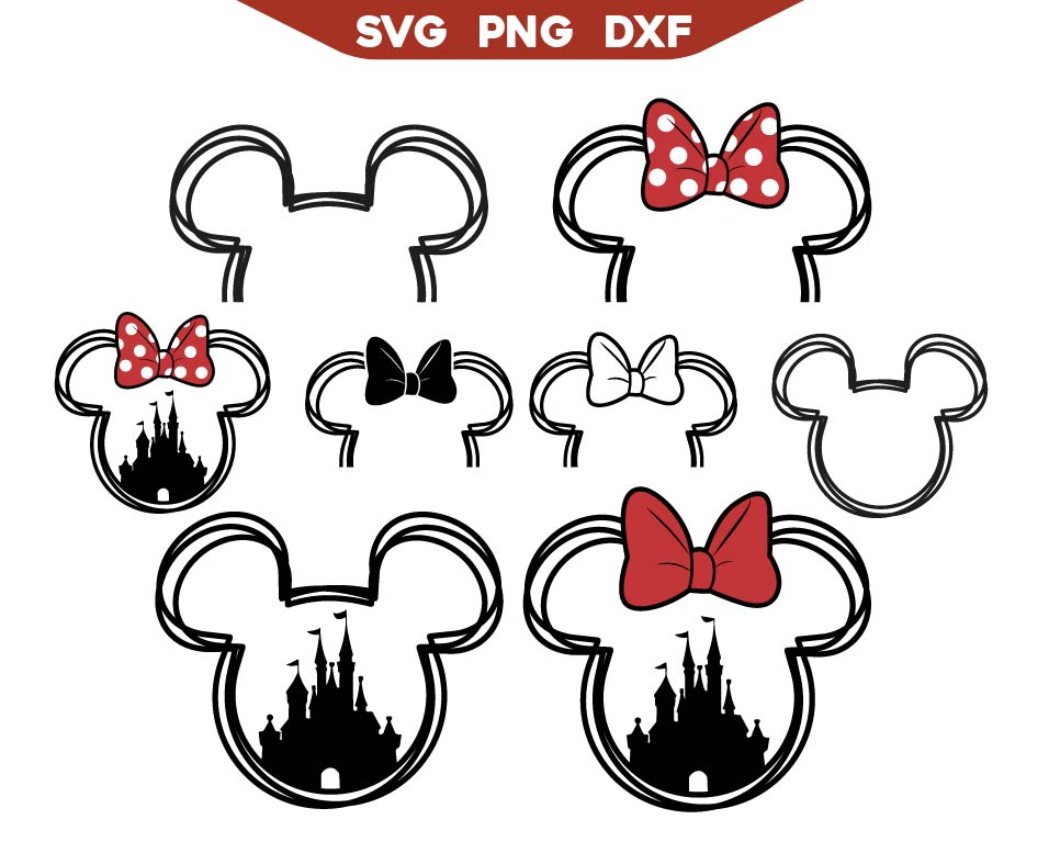 Mickey Mouse Half Head Svg Bundle