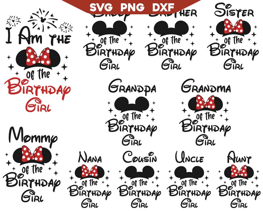 Minnie Birthday Girl Svg Png Pack