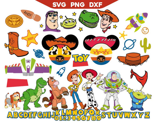 Mouse Shaped Toy Story Svg, Toy Story Font Svg Png