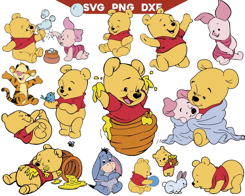 Pooh Baby Svg Pack