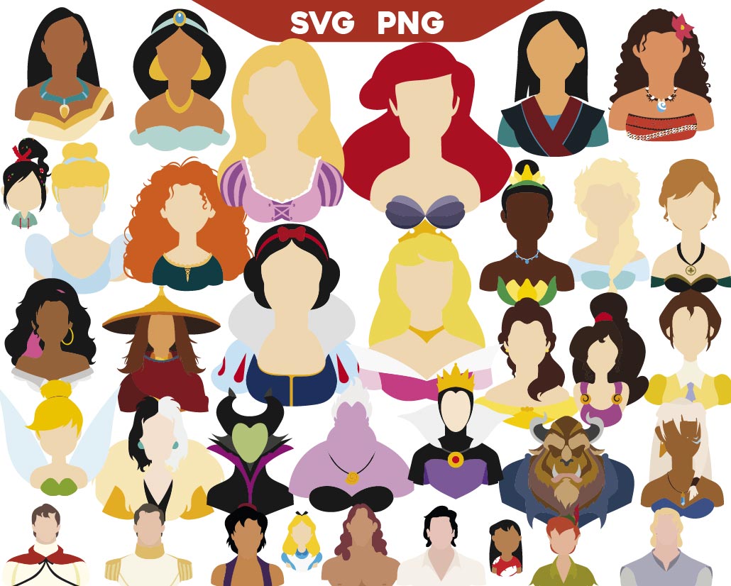 Princess Disney Silhouette Svg Bundle, Princes Svg