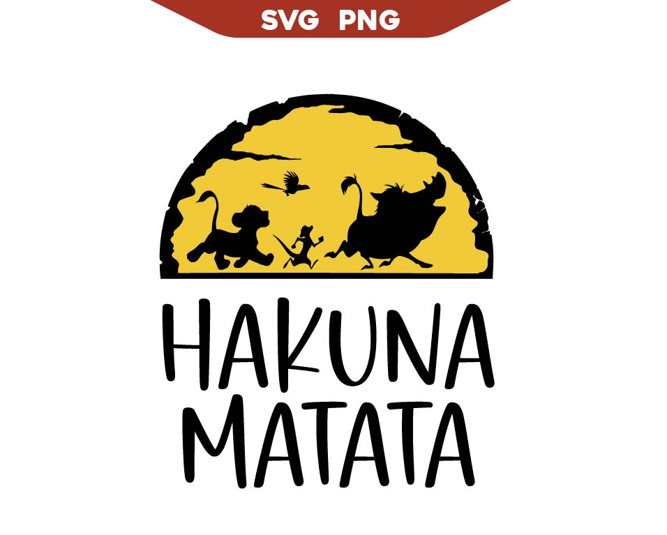 Safari Lion King Svg, Hakuna Matata Silhouette Svg Png