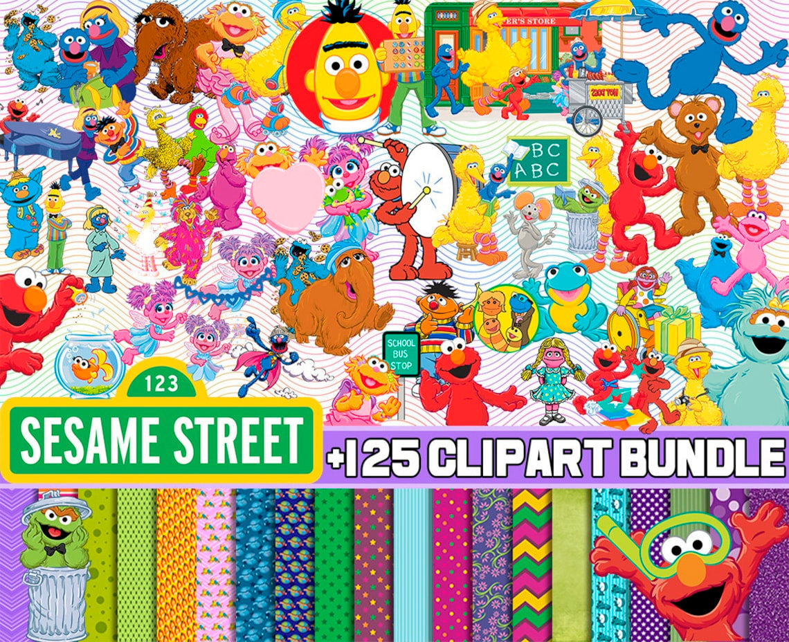 Sesame Street Friends Png, Sesame Street Friends Png, Papers Digital Png