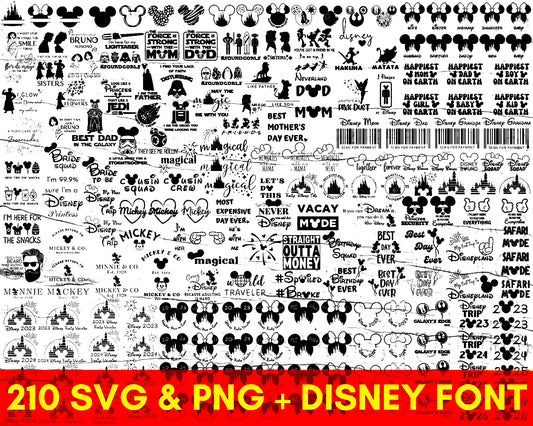 Silhouette Mickey Vacation Bundle Svg Png, Disney Trip Svg