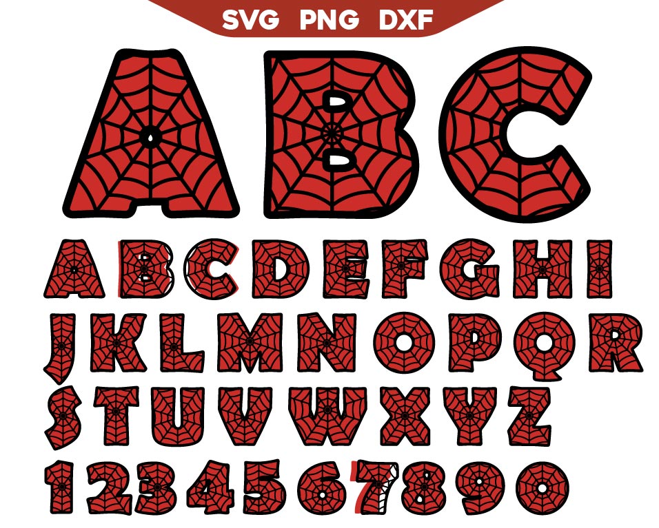 Spider Font Svg Bundle