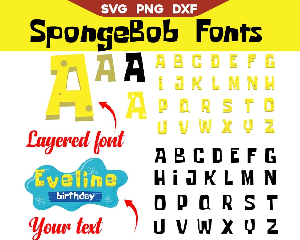 Sponge Font Svg Bundle