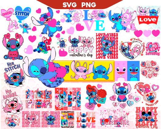 Stitch Valentine's Day Svg Bundle