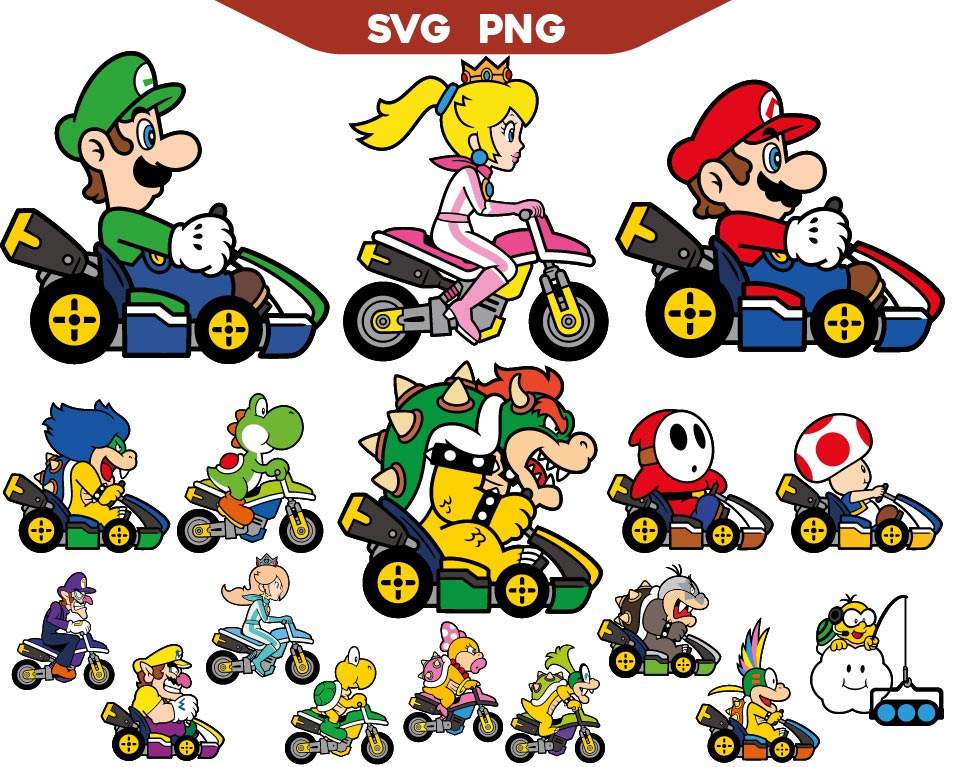 Super Mario Kart Svg Bundle – AlyzKids