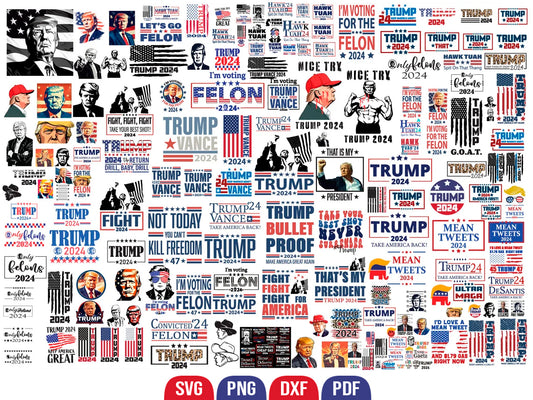 Trump 2024 Svg Png Bundle, American Trump 2024 Svg