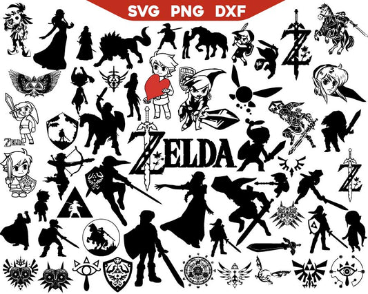 Video Game Zelda Silhouette Svg Pack