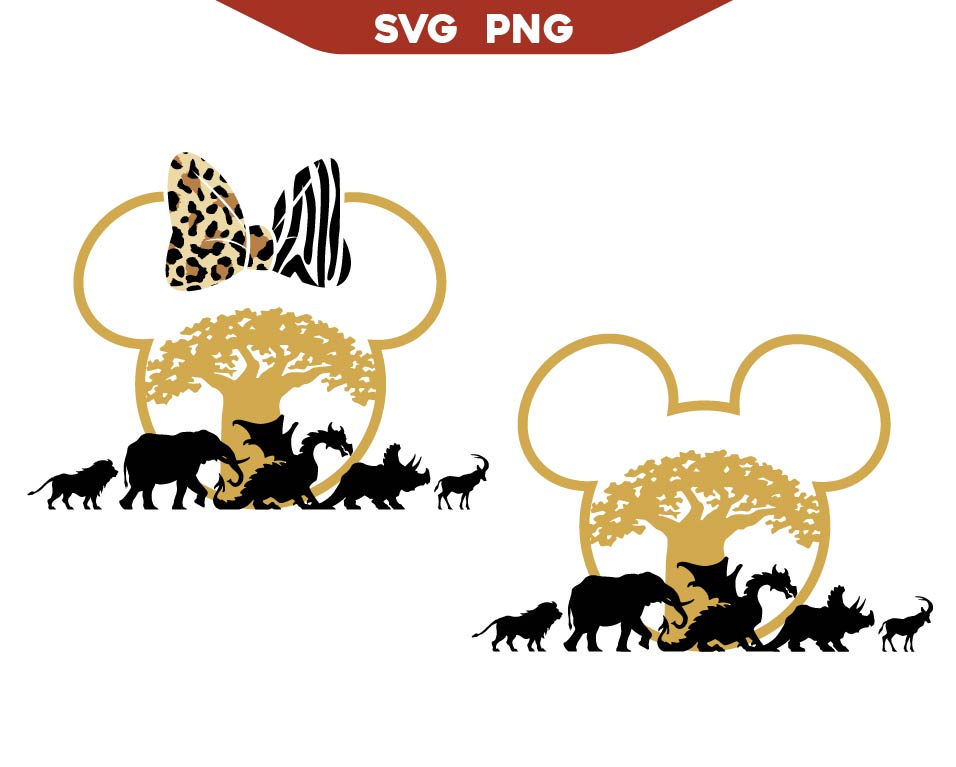 Wild Animal Kingdom Svg, Mickey Safari Svg